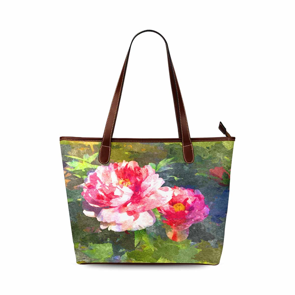 Classic Fabric handbag, watercolor floral, design 140