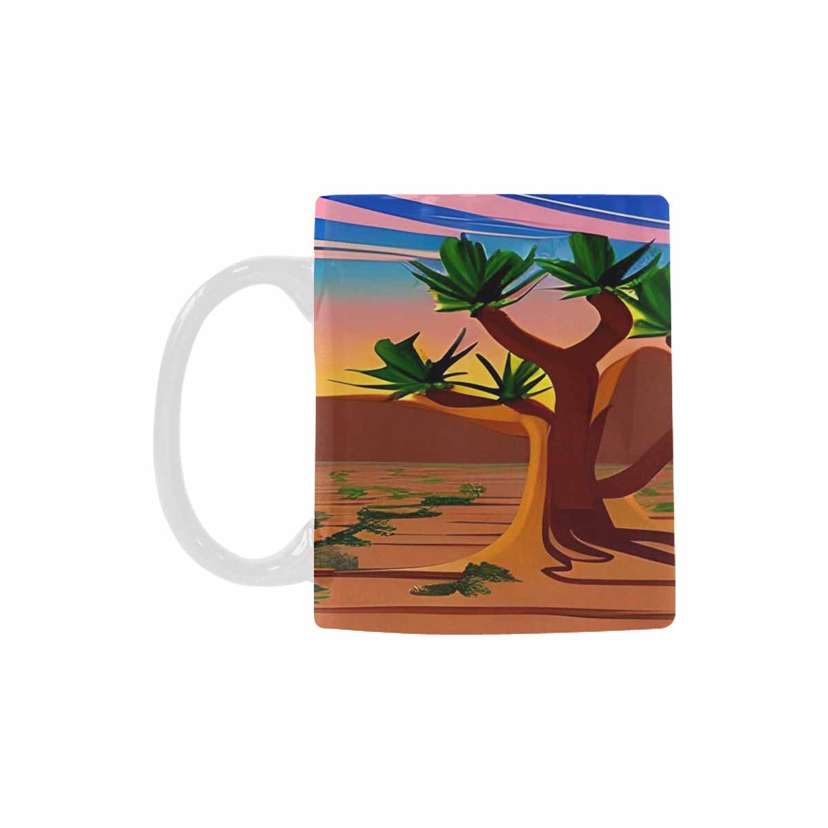 Coffee Mug, tea cup, desert scene, design 94