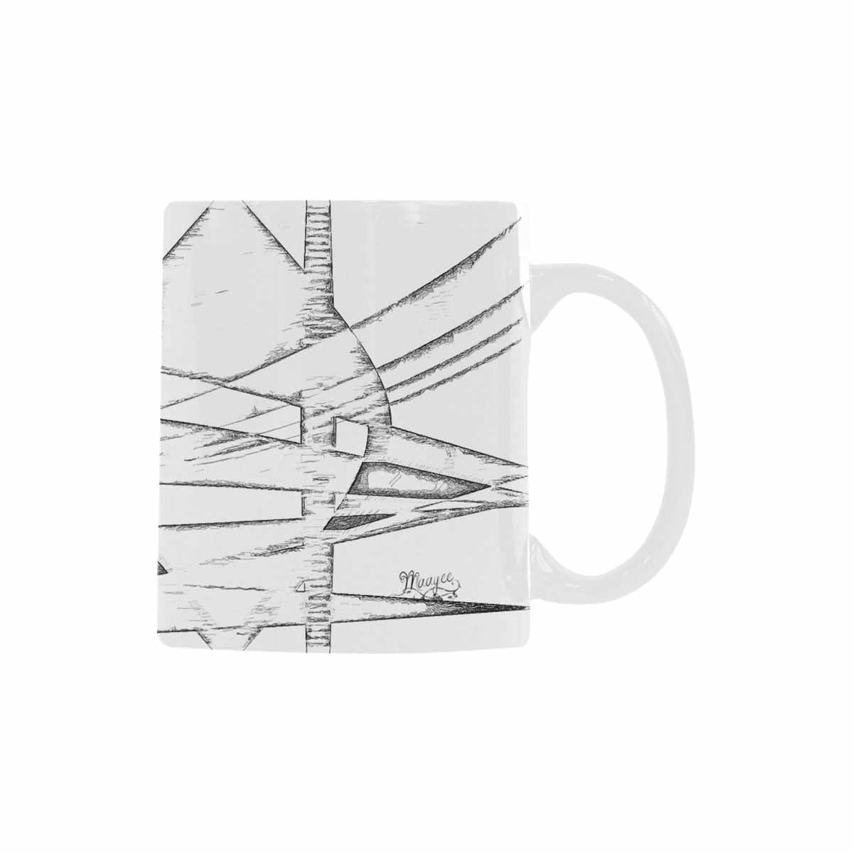 Quality Mug, coffee mug, tea cup, B & W Abstract, Set 1, design 146