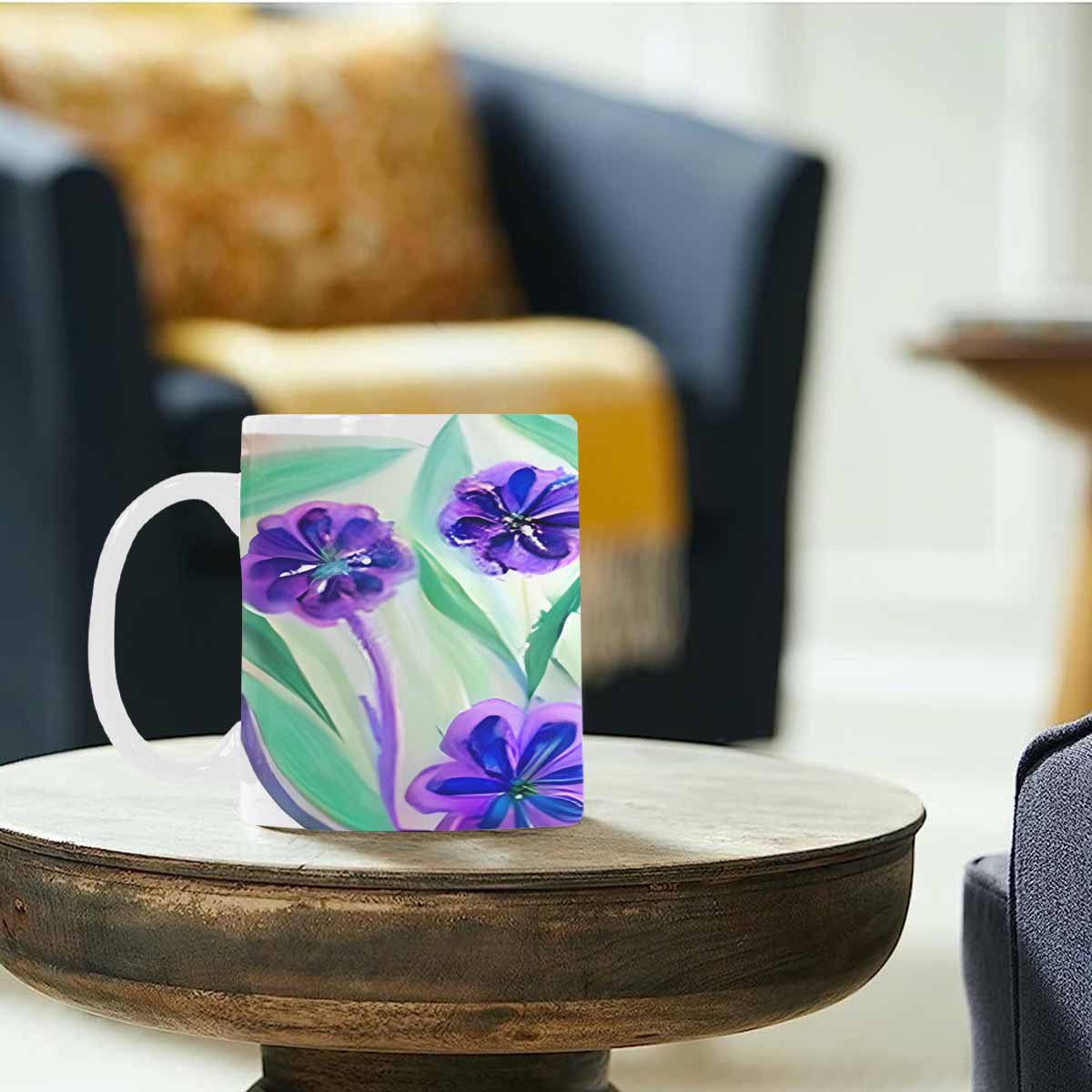 Quality Mug, coffee mug, tea cup, Bright florals, Set 1A, Design 64