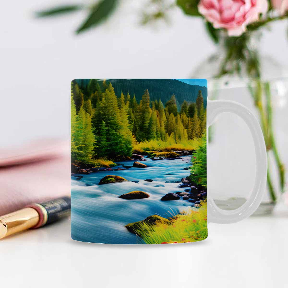 Rivers & Mountains Landscape mugs, set 1 design 16