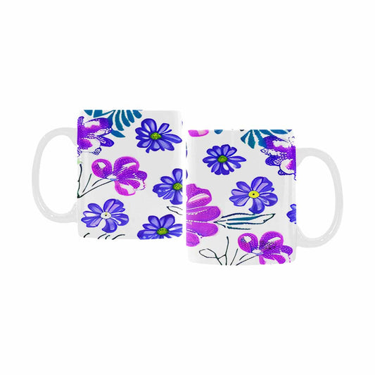 USA made Quality Mug, coffee mug, tea cup, Bright florals, Set 1A, Design 119