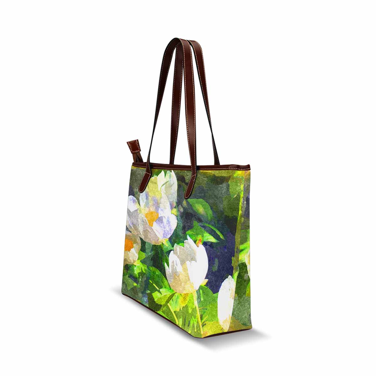 Classic Fabric handbag, watercolor floral, design 156