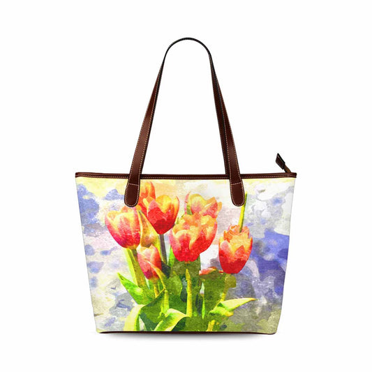 Classic Fabric handbag, watercolor floral, design 242