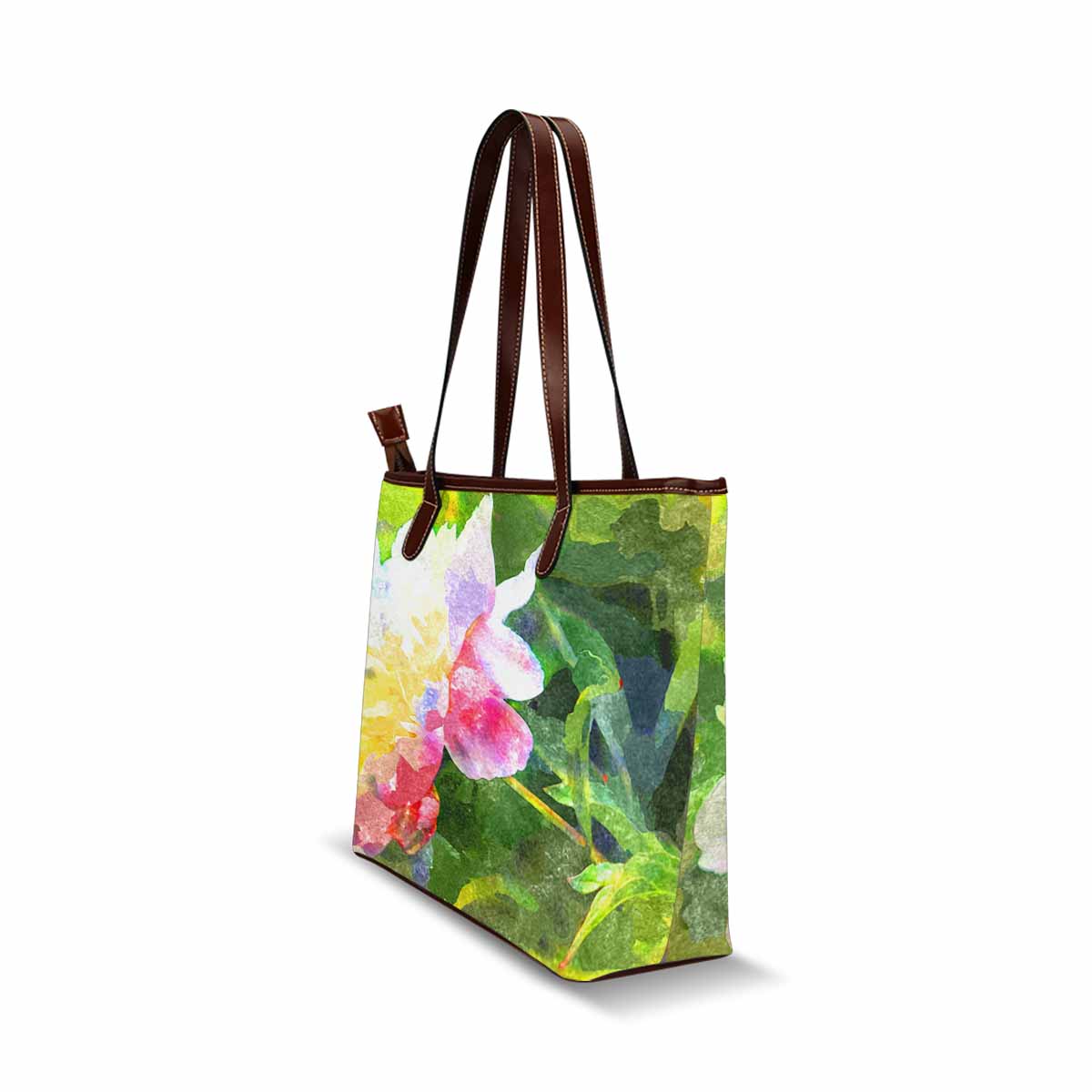 Classic Fabric handbag, watercolor floral, design 160