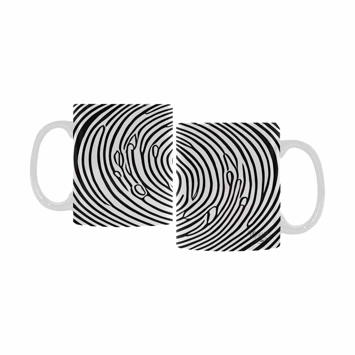 Quality Mug, coffee mug, tea cup, B & W Abstract, Set 1, design 41