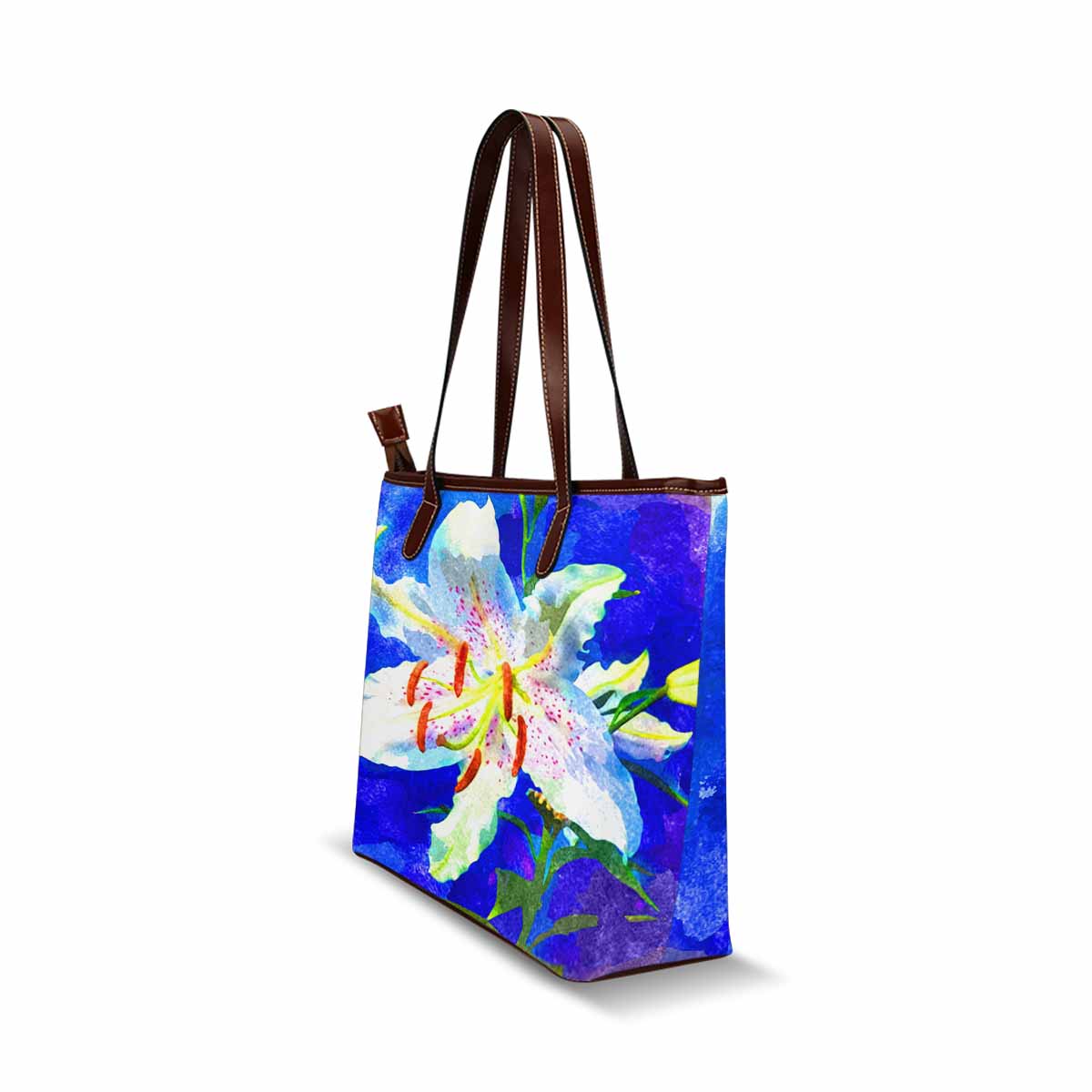 Classic Fabric handbag, watercolor floral, design 145