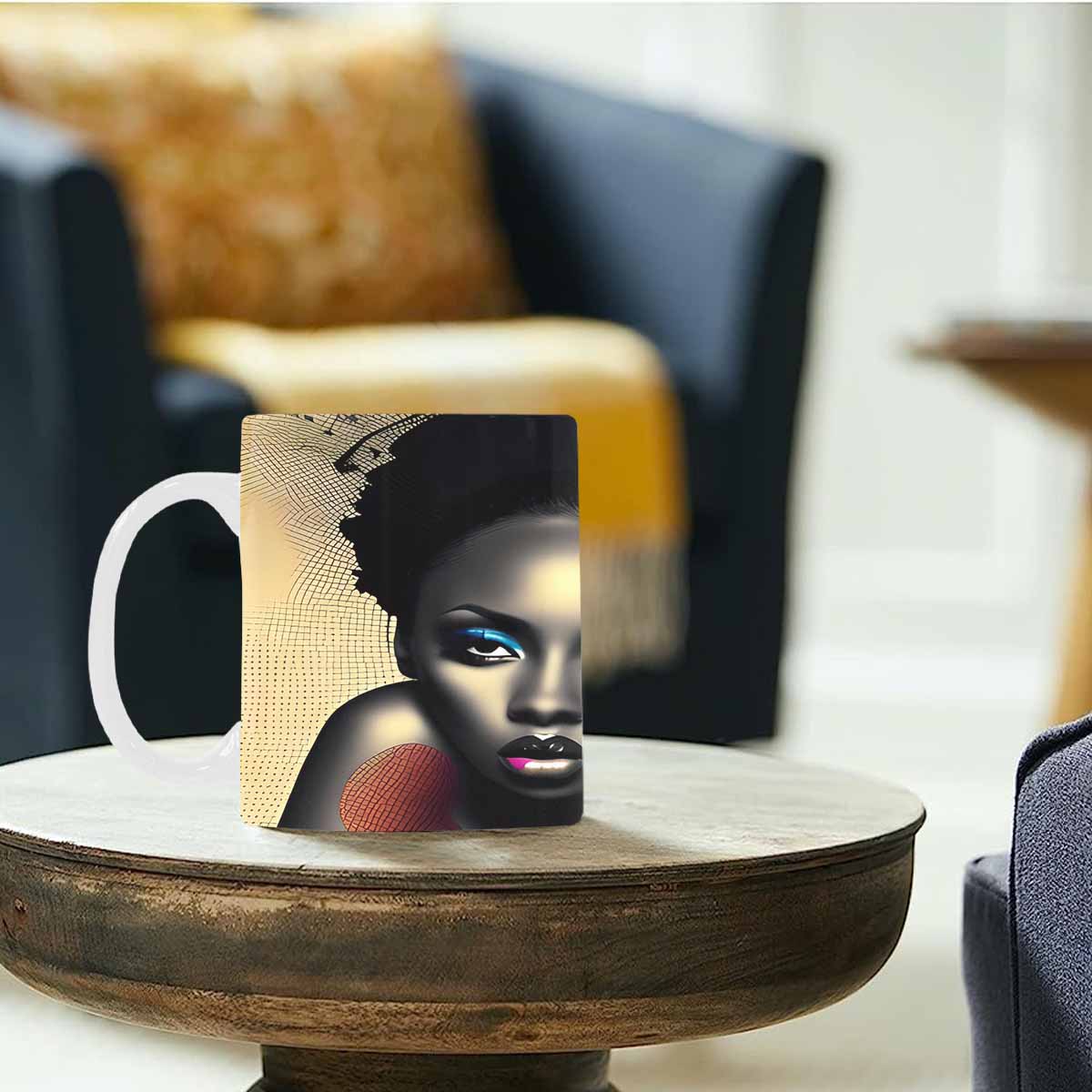 Quality Mug, coffee mug, tea cup, Black Faces, Set 1, design 55