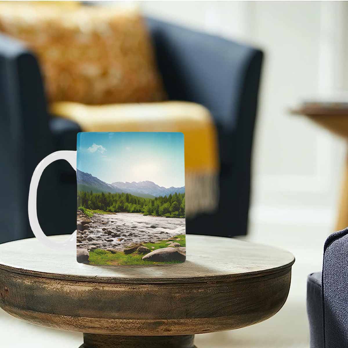 Rivers & Mountains Landscape mugs, set 1 design 5