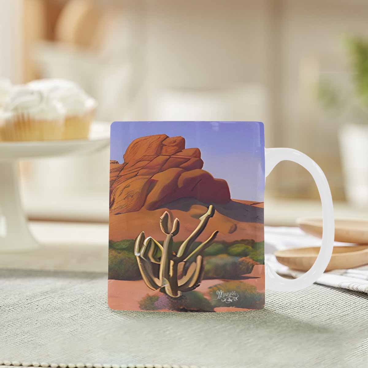 Coffee Mug, tea cup, desert scene, design 19