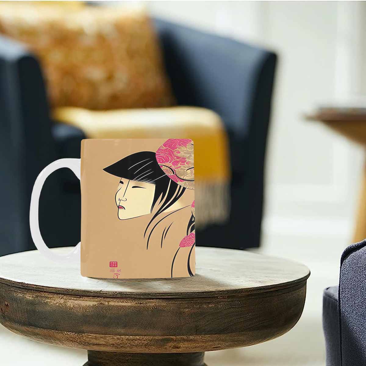 Quality Mug, coffee mug, tea cup, Asian Faces, Design 21