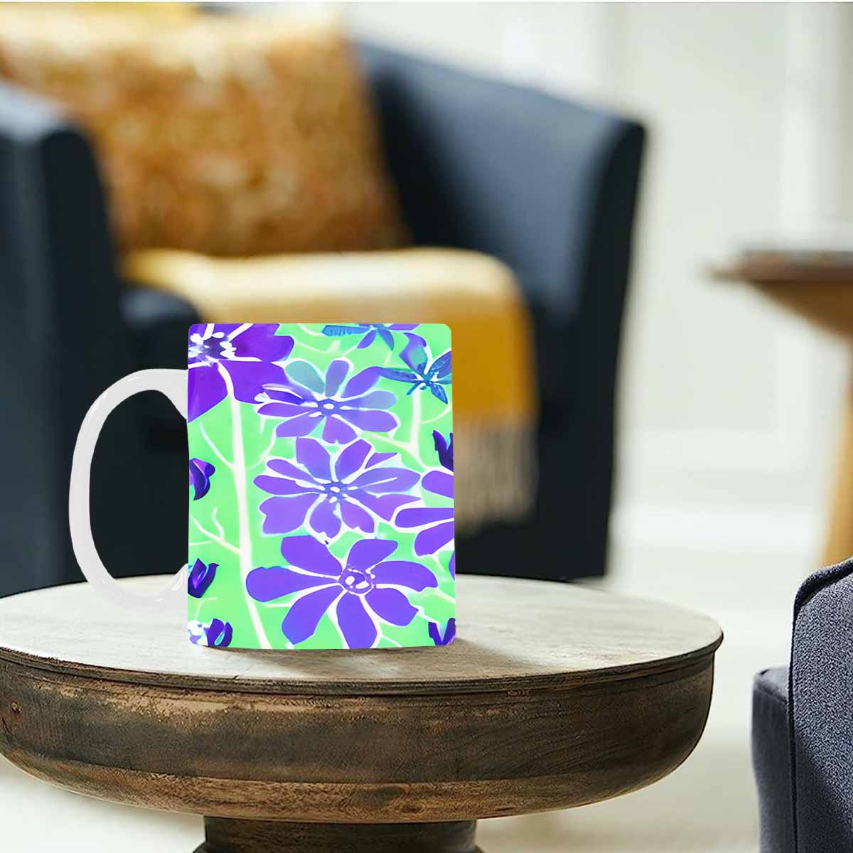 Quality Mug, coffee mug, tea cup, Bright florals, Set 1, Design 155