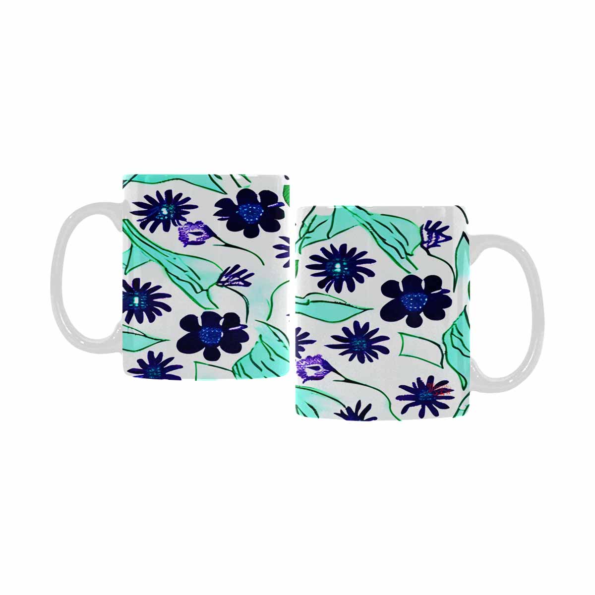 Quality Mug, coffee mug, tea cup, Bright florals, Set 1, Design 117