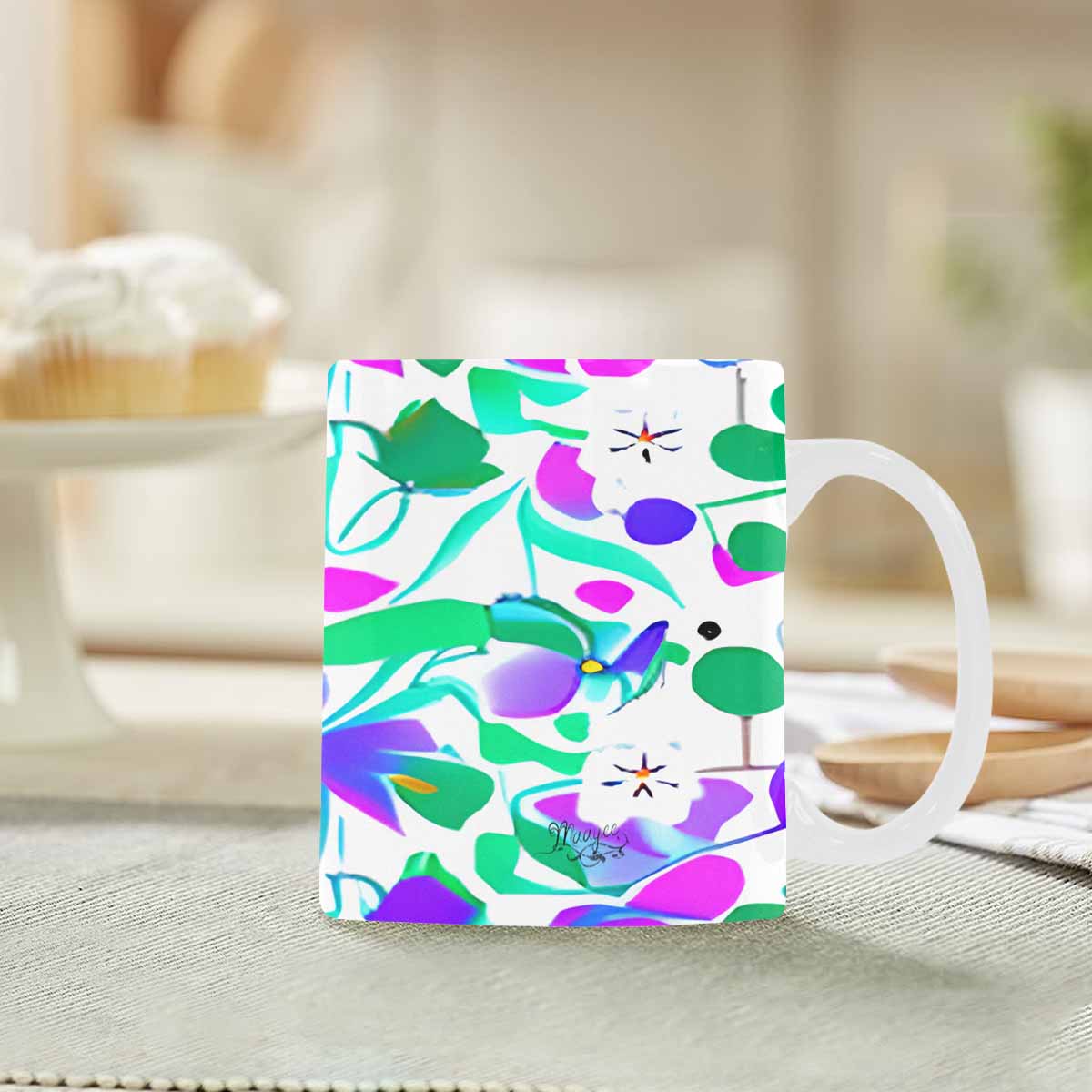 Quality Mug, coffee mug, tea cup, Bright florals, Set 1, Design 135