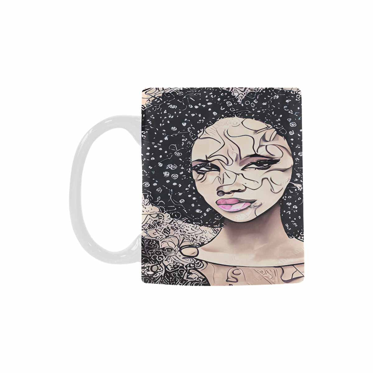 Quality Mug, coffee mug, tea cup, Black Faces, Set 1, design 19