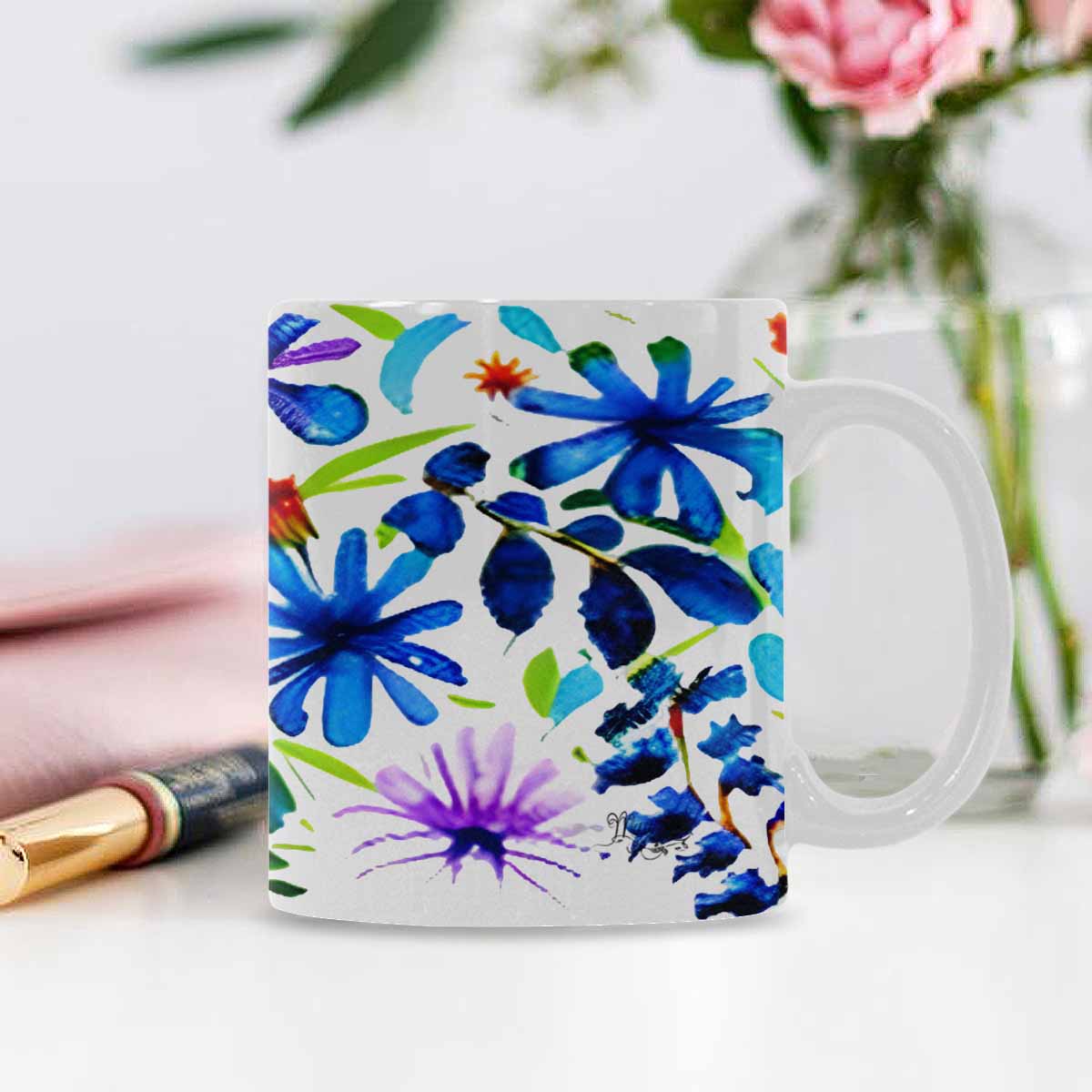 Quality Mug, coffee mug, tea cup, Bright florals, Set 1A, Design 15