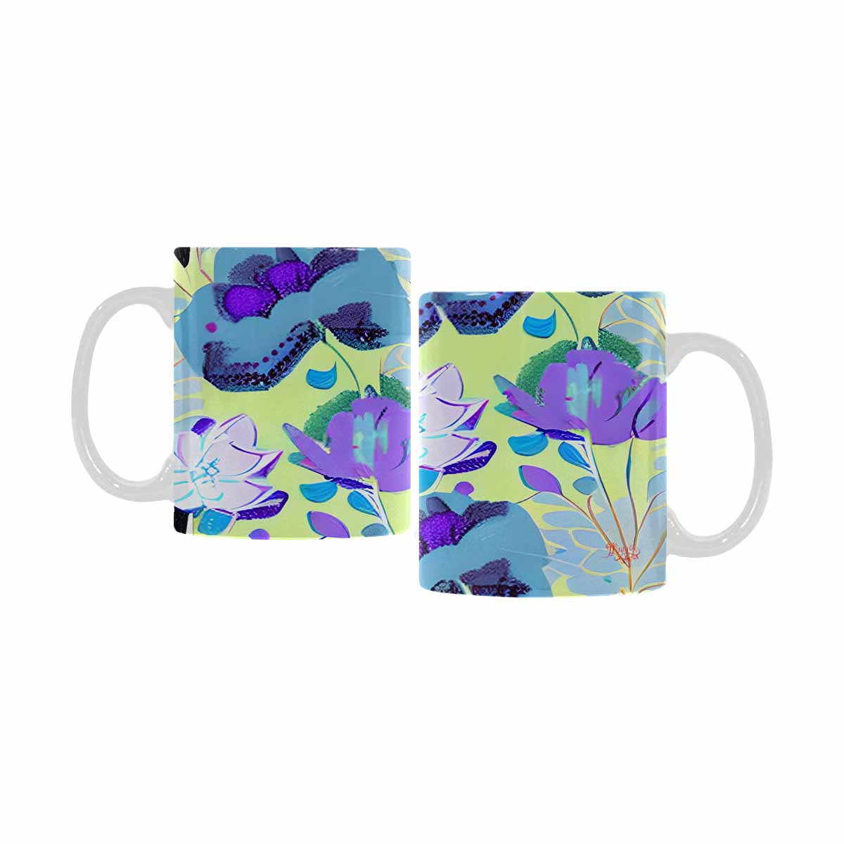 Quality Mug, coffee mug, tea cup, Bright florals, Set 1, Design 159