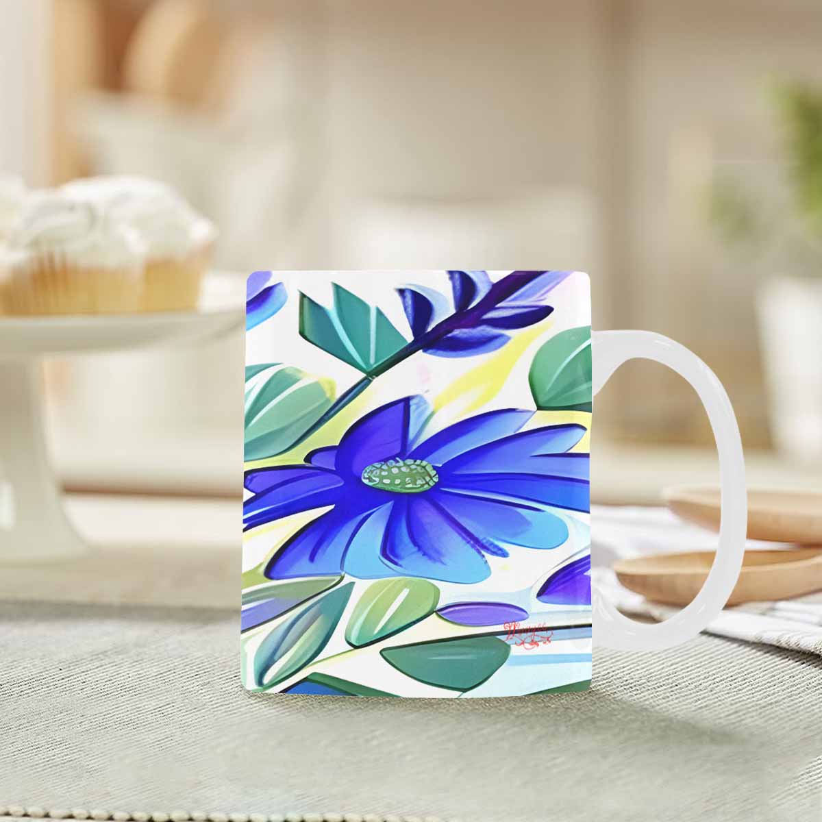 Quality Mug, coffee mug, tea cup, Bright florals, Set 1, Design 58