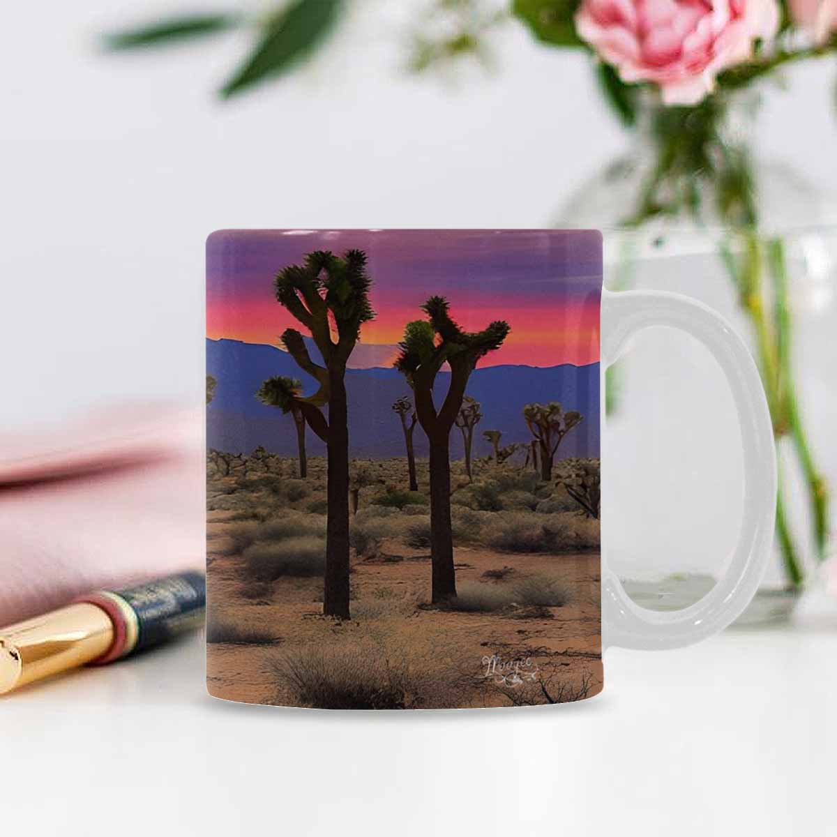 Coffee Mug, tea cup, desert scene, design 8