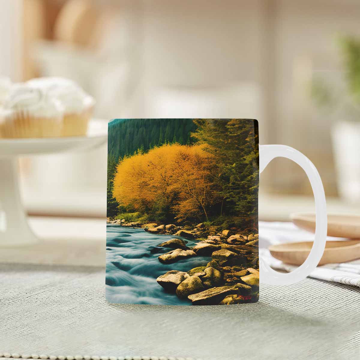 Rivers & Mountains Landscape mugs, set 1 design 23