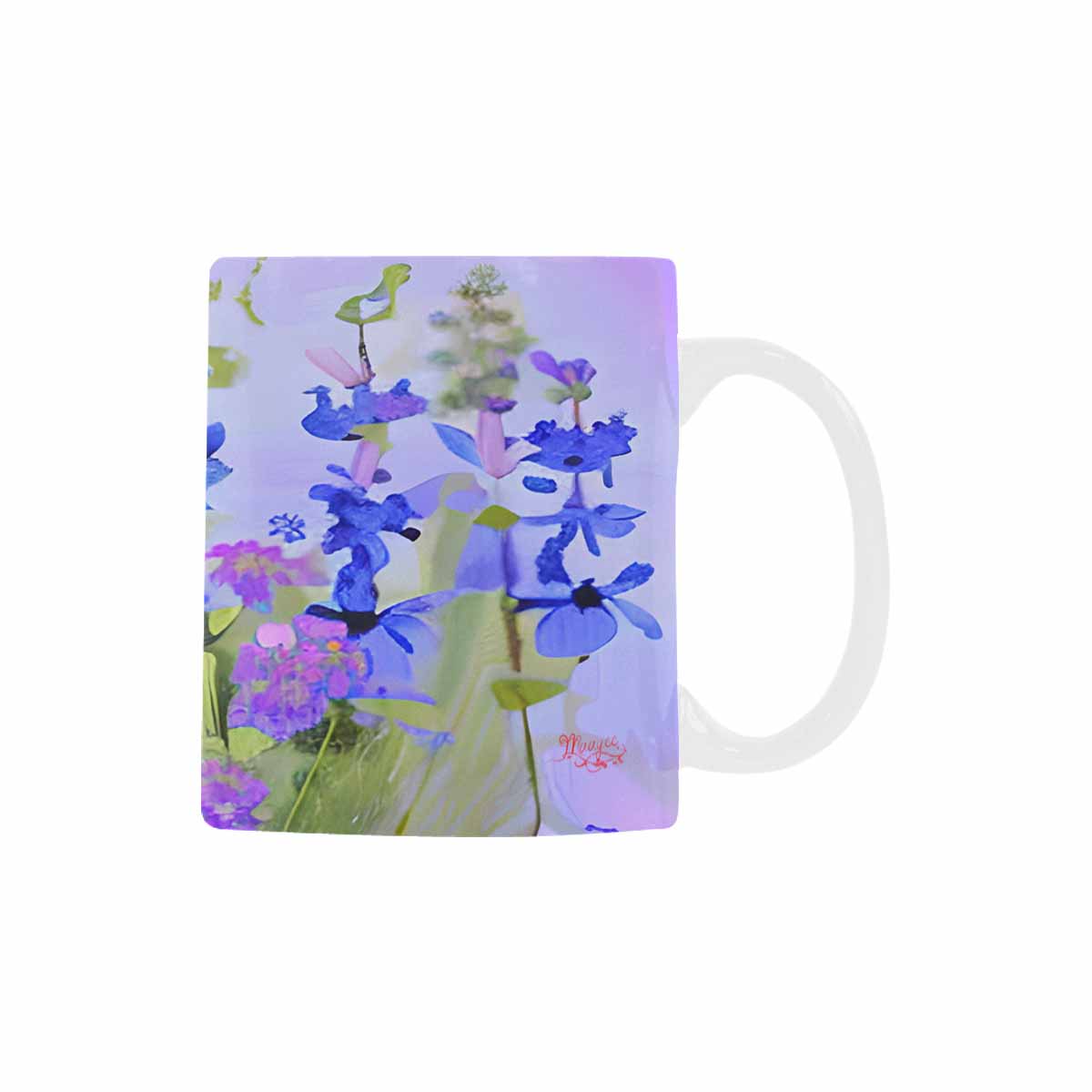USA made Quality Mug, coffee mug, tea cup, Bright florals, Set 1, Design 92