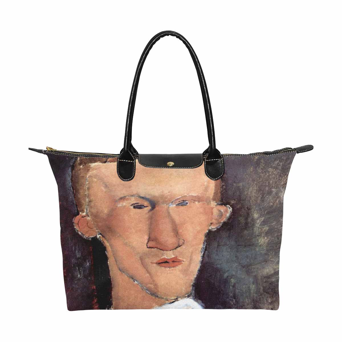 Classic handbag, Modigliani design, choice of 2 colors, Portrait of Cendras