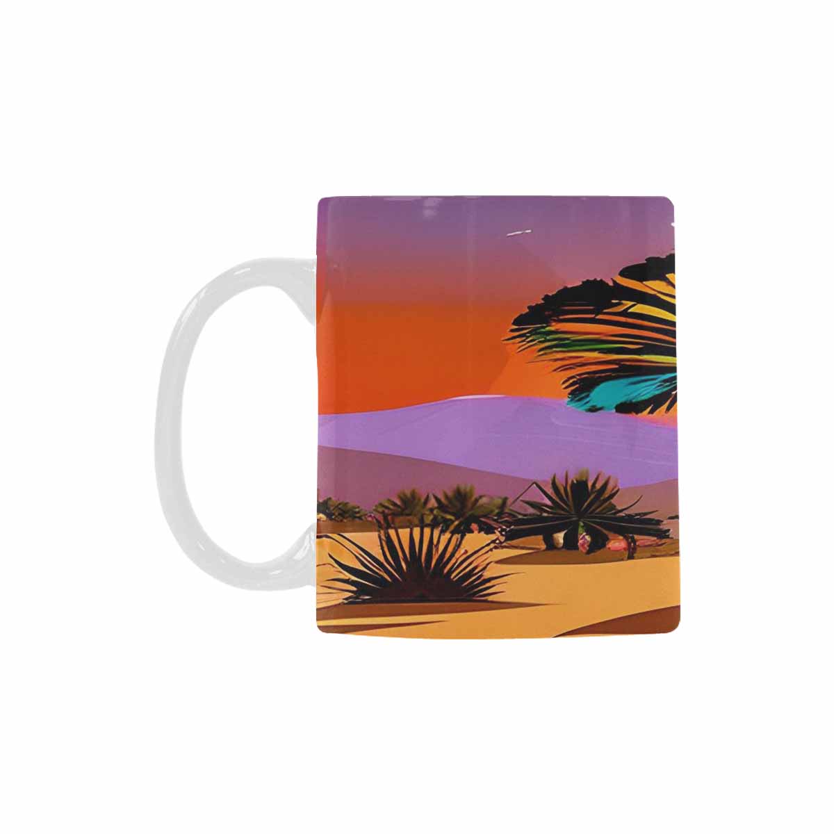 Coffee Mug, tea cup, desert scene, design 28