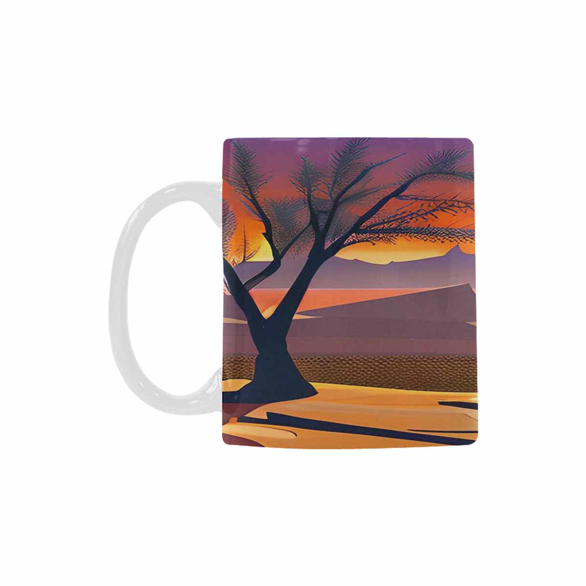 Coffee Mug, tea cup, desert scene, design 59