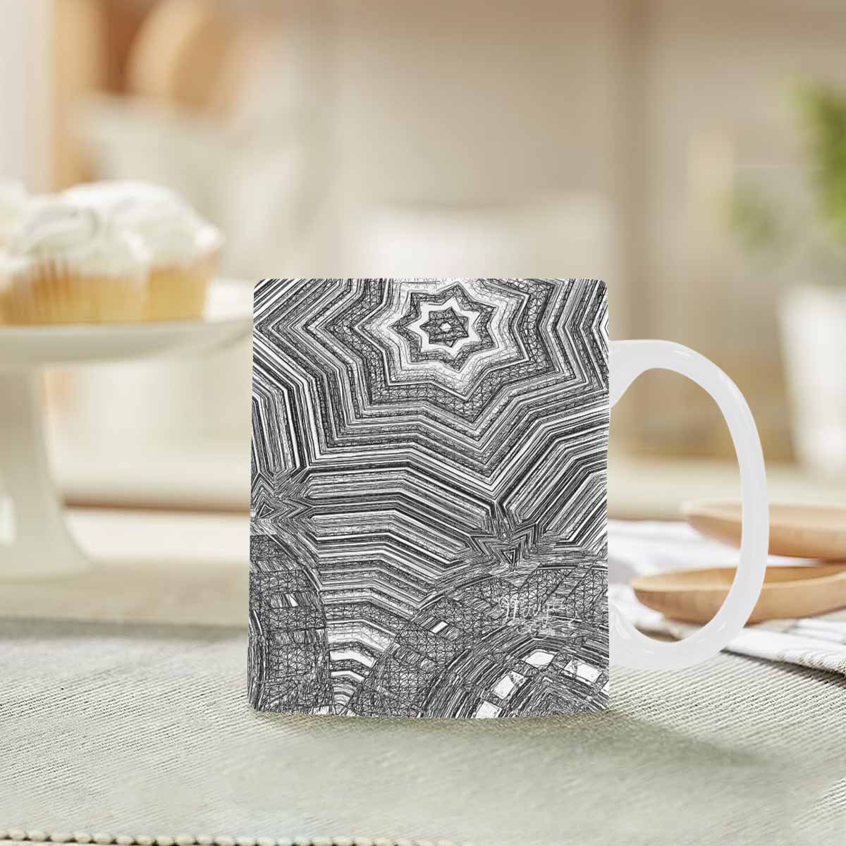 Quality Mug, coffee mug, tea cup, B & W Abstract, Set 1, design 82