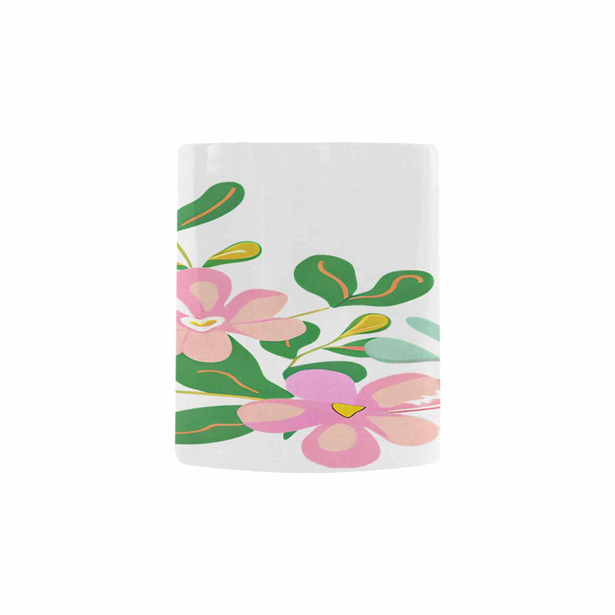 USA made Quality Mug, coffee mug, tea cup, Bright florals, Set 2, design 65