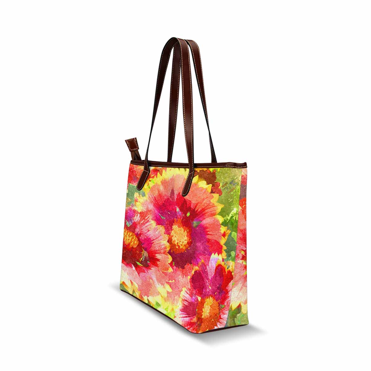 Classic Fabric handbag, watercolor floral, design 112