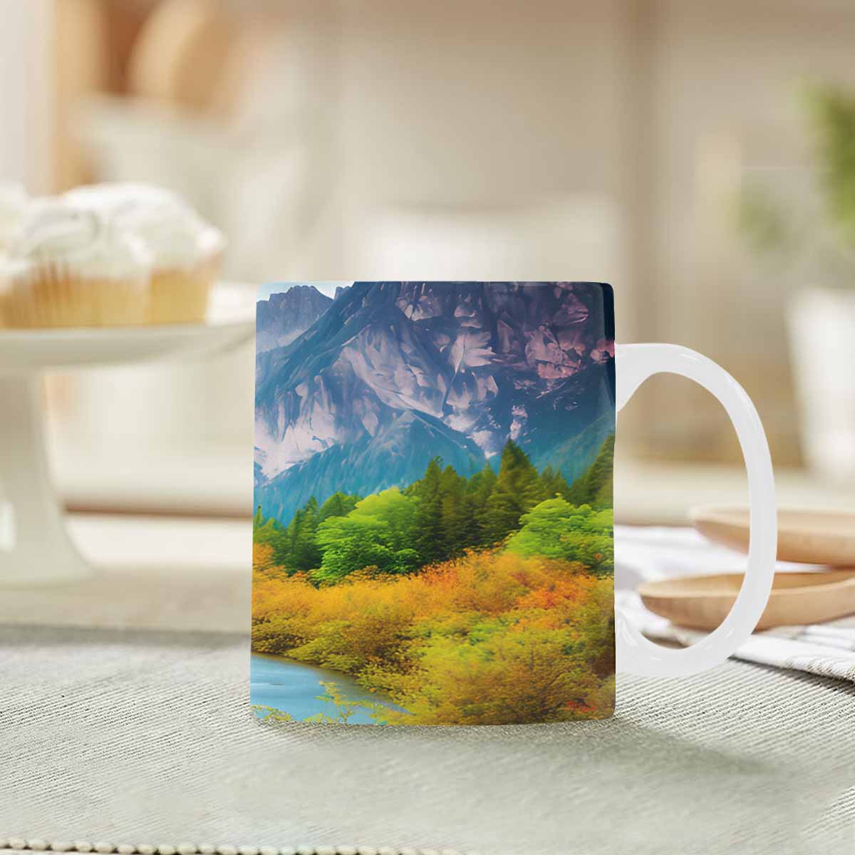 Rivers & Mountains Landscape mugs, set 1 design 22