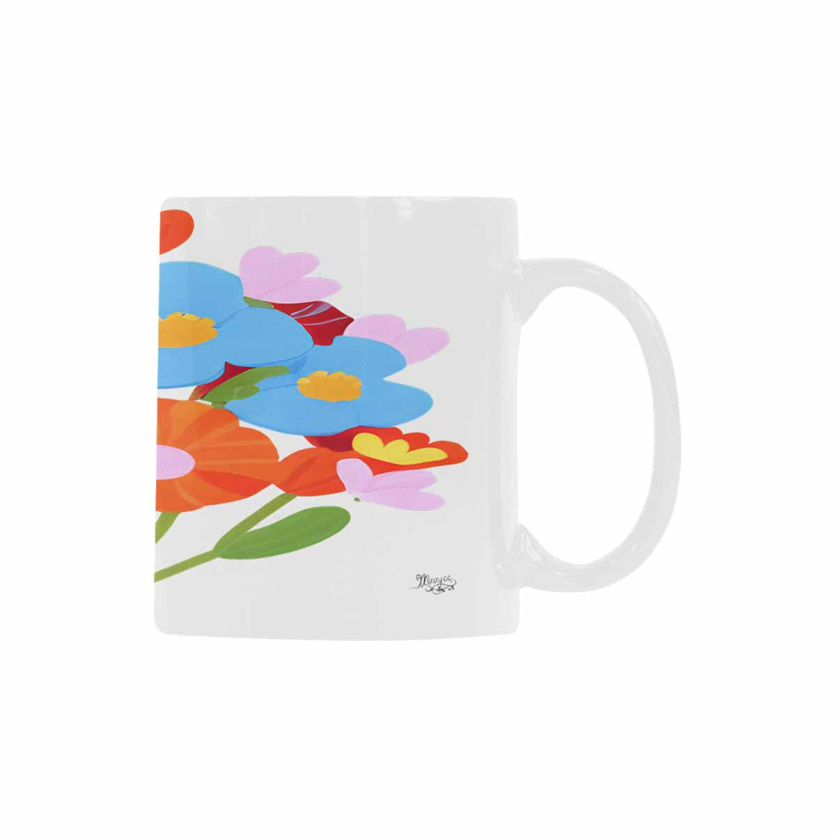 Quality Mug, coffee mug, tea cup, Bright florals, Set 2, design 11