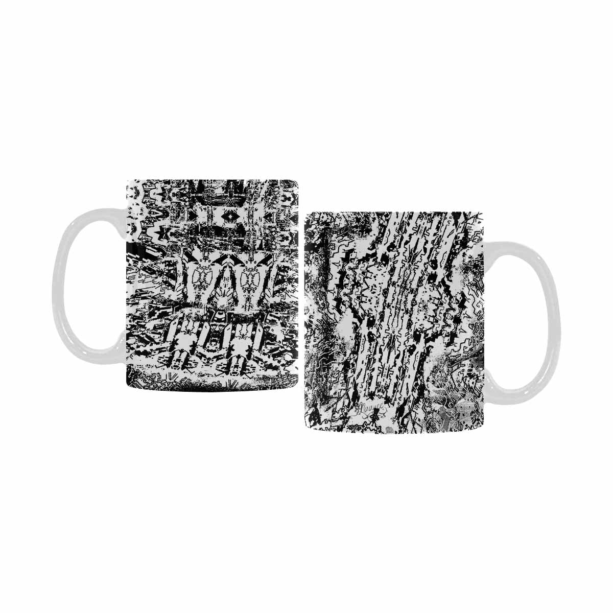 Quality Mug, coffee mug, tea cup, B & W Abstract, Set 1, design 134