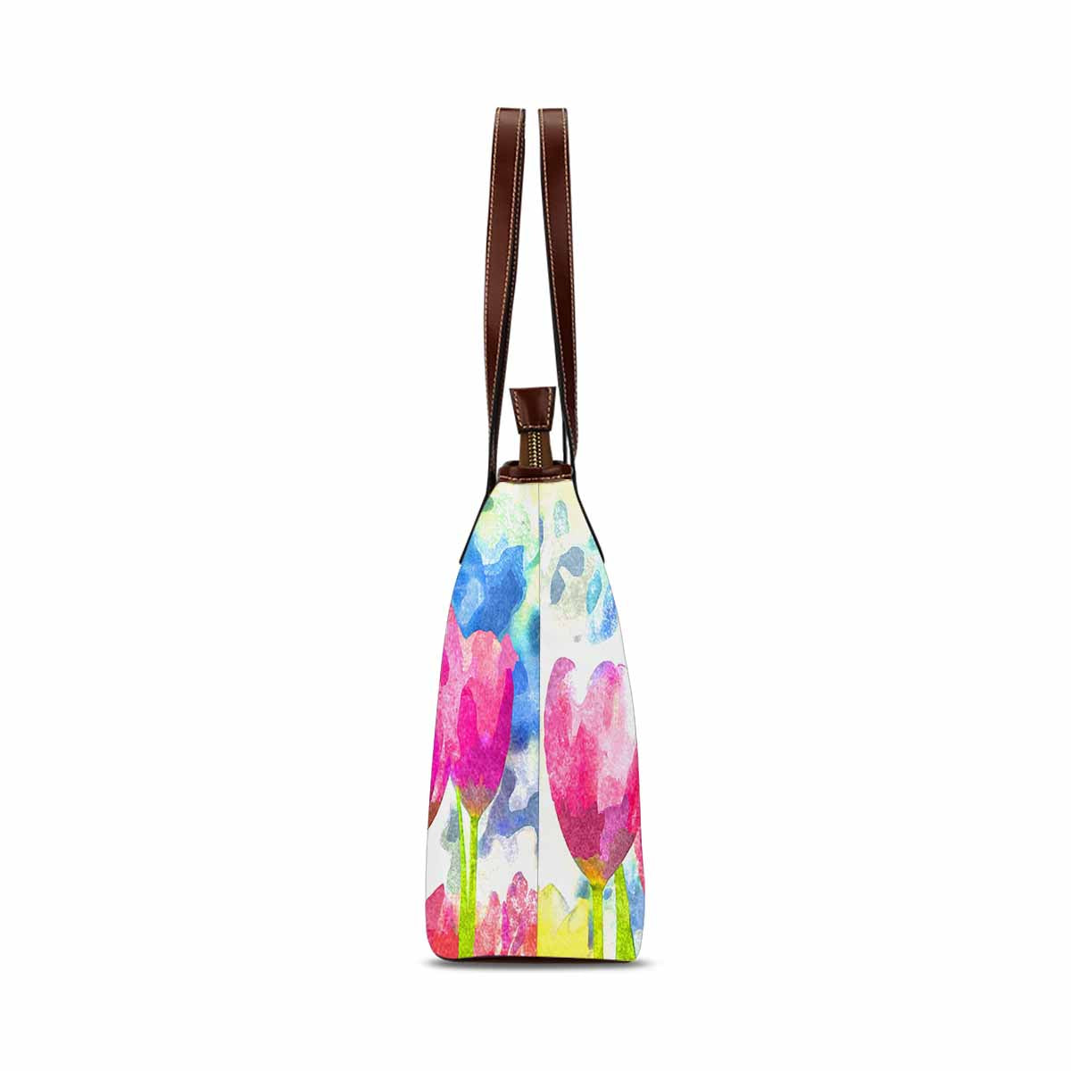 Classic Fabric handbag, watercolor floral, design 154