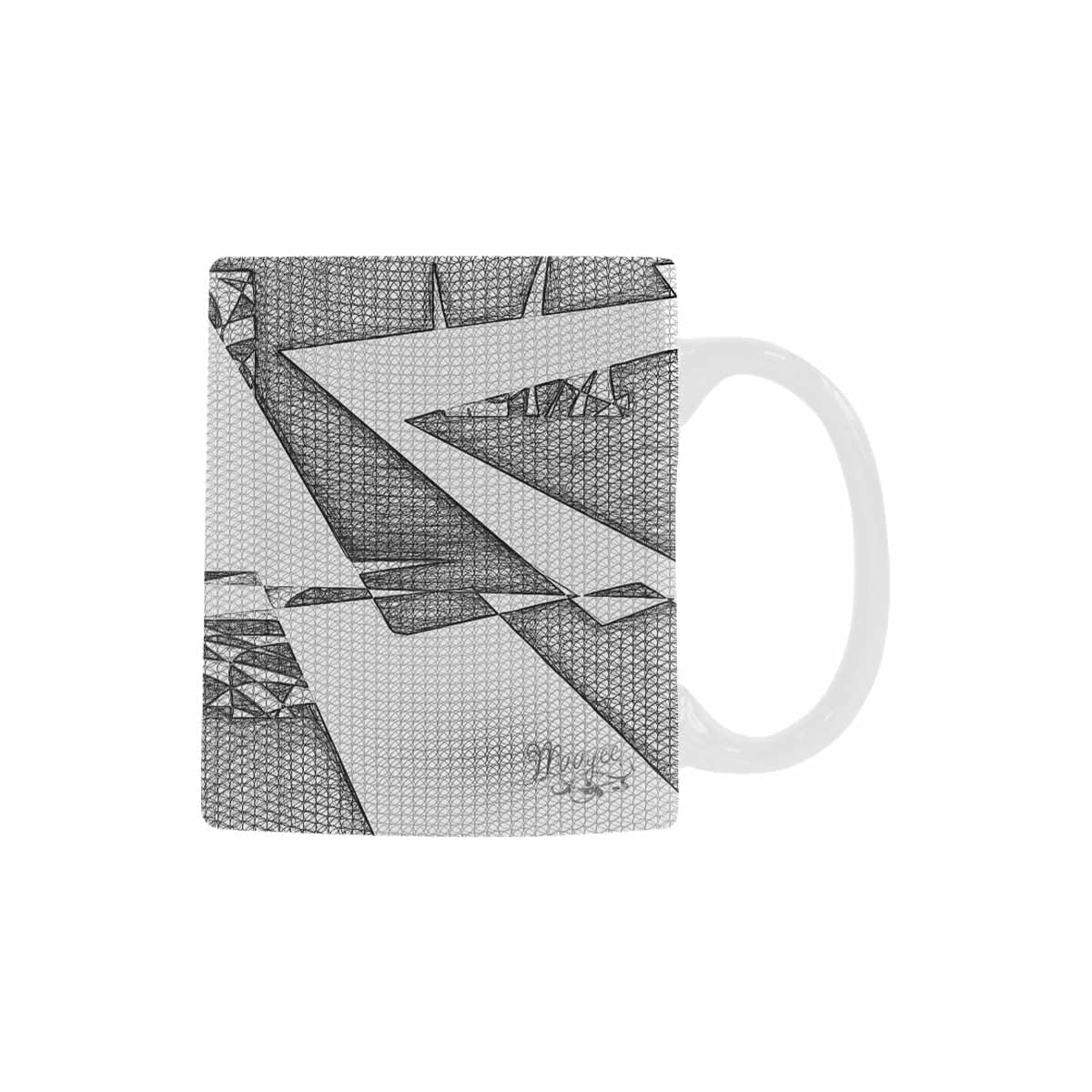 Quality Mug, coffee mug, tea cup, B & W Abstract, Set 1, design 91