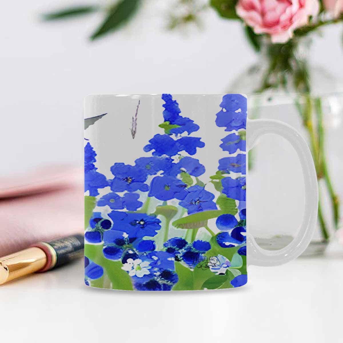 Quality Mug, coffee mug, tea cup, Bright florals, Set 1A, Design 89