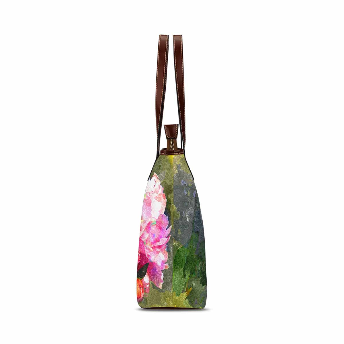 Classic Fabric handbag, watercolor floral, design 166