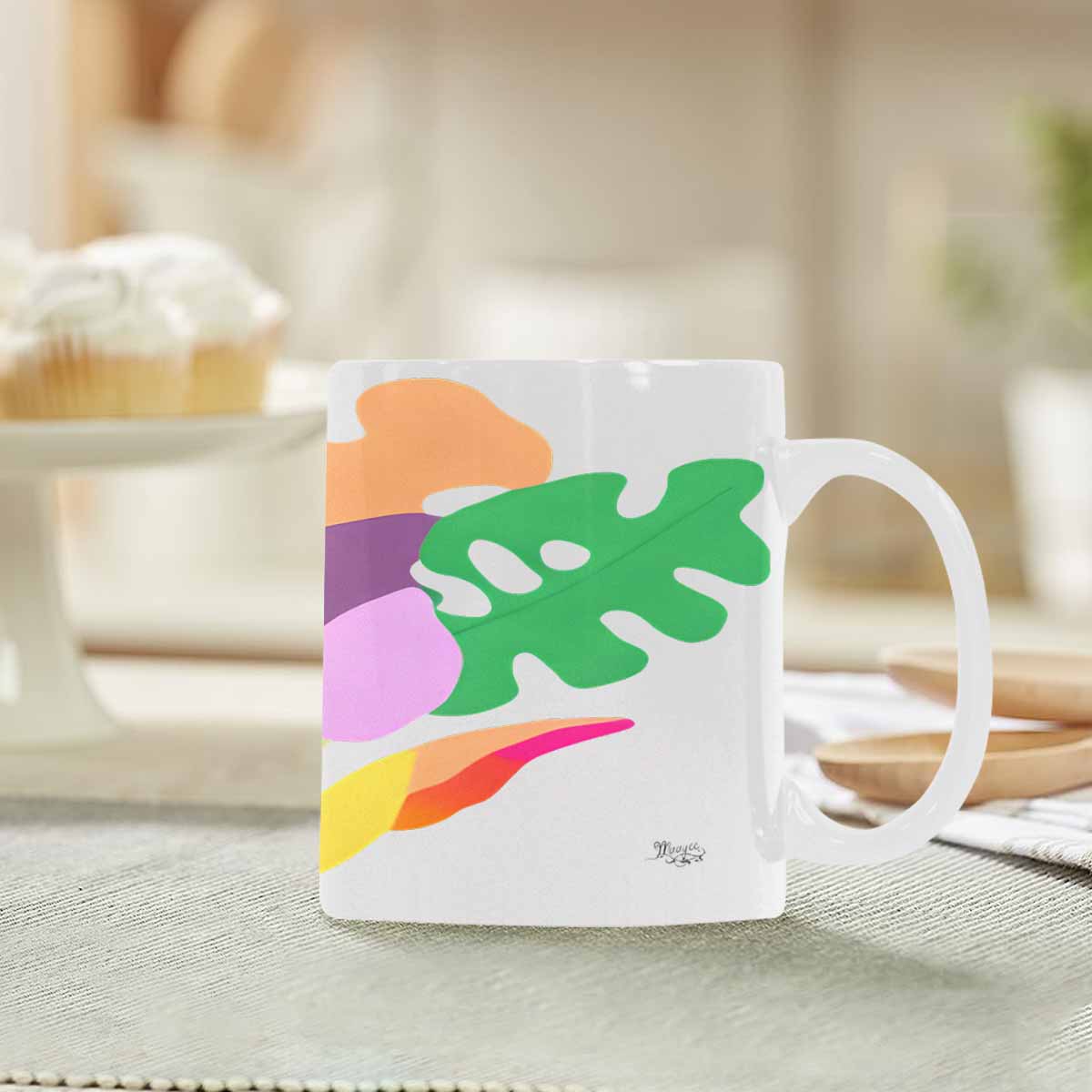 Quality Mug, coffee mug, tea cup, Bright florals, Set 2, design 82
