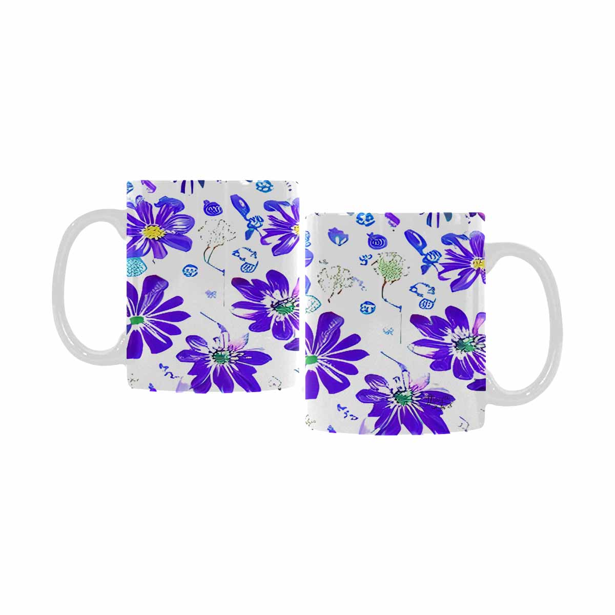 Quality Mug, coffee mug, tea cup, Bright florals, Set 1A, Design 153