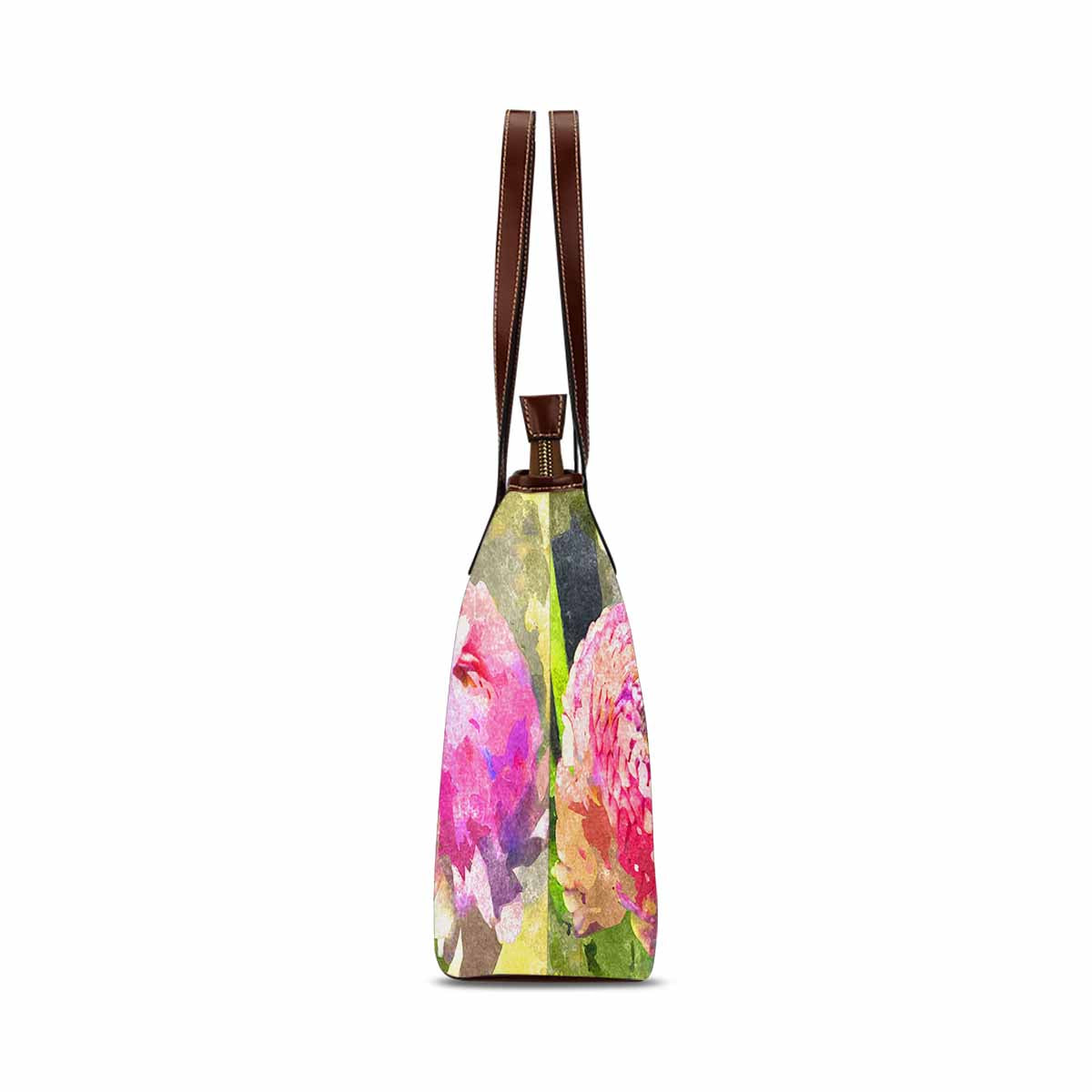 Classic Fabric handbag, watercolor floral, design 211