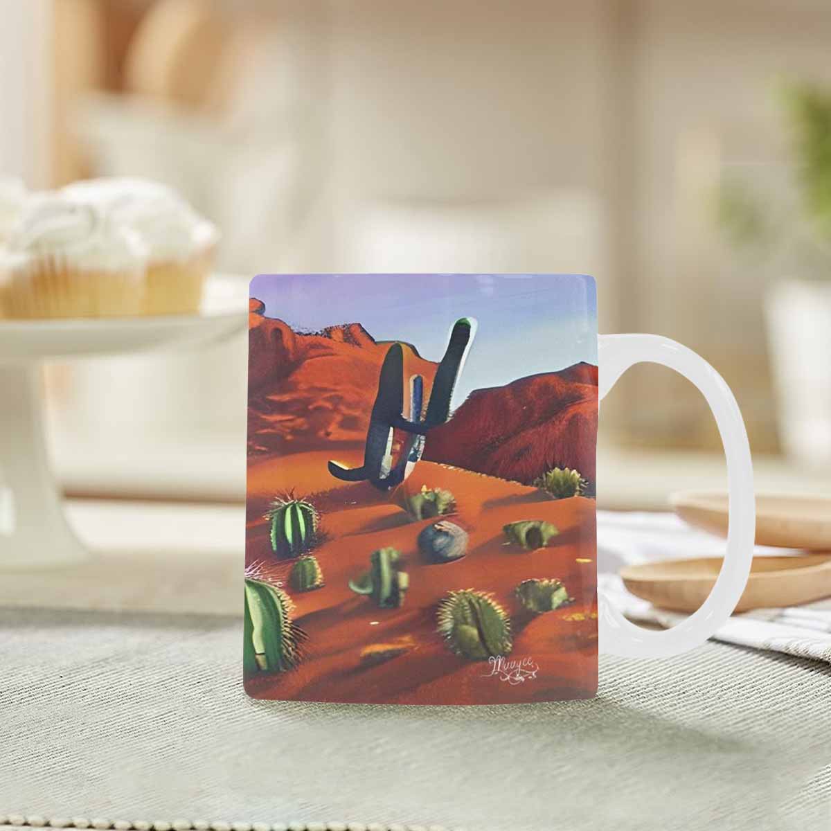 Coffee Mug, tea cup, desert scene, design 27