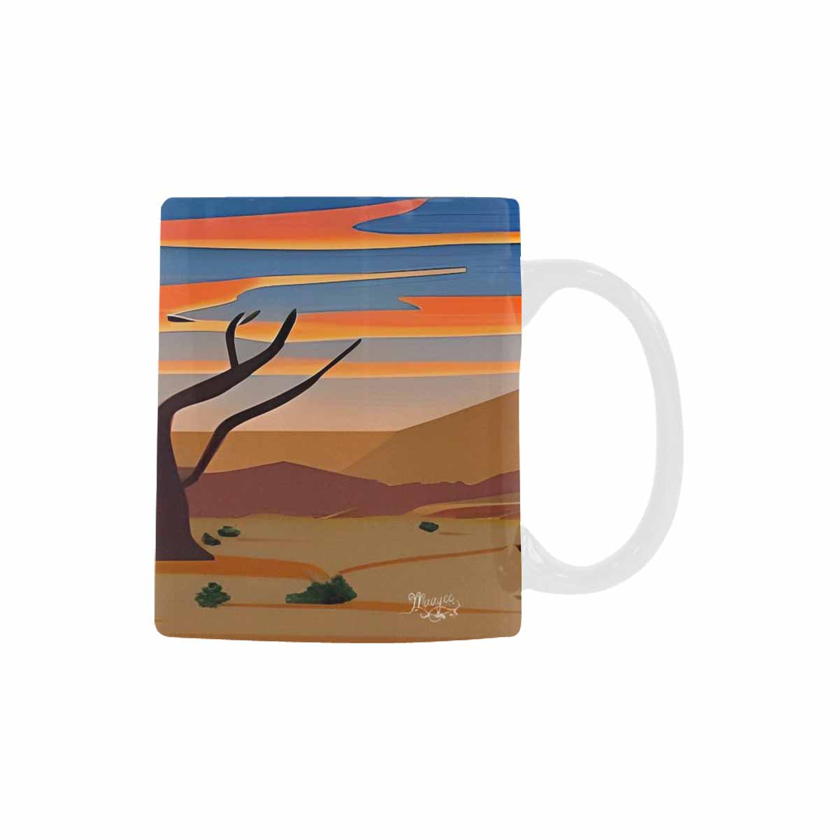 Coffee Mug, tea cup, desert scene, design 82