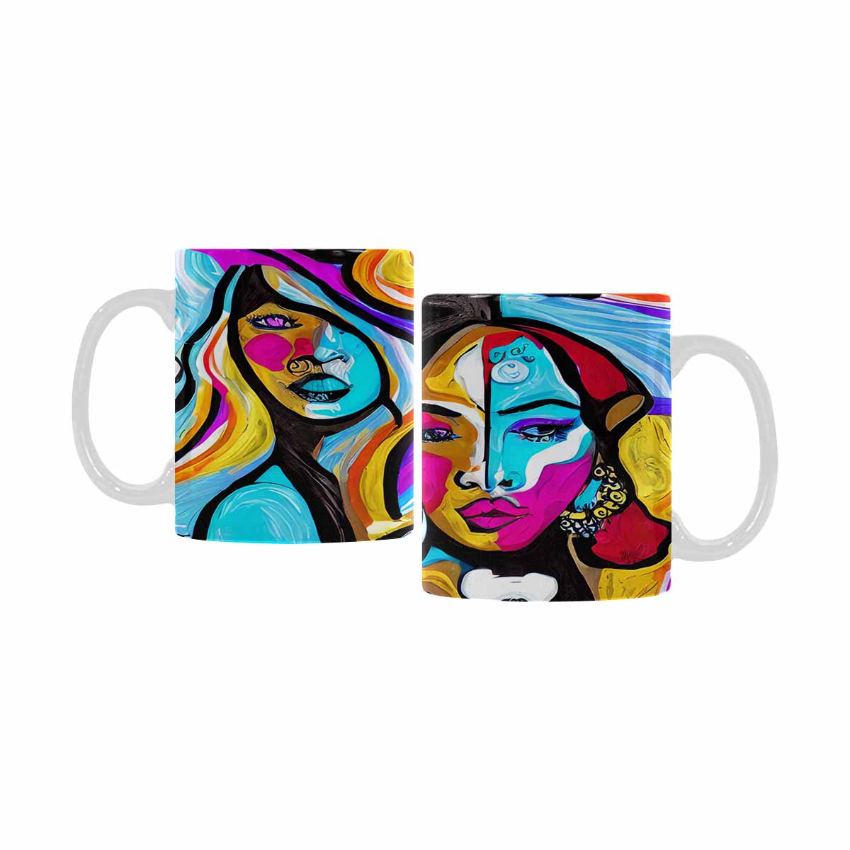 Quality Mug, coffee mug, tea cup, Black Faces, Set 1, design 52