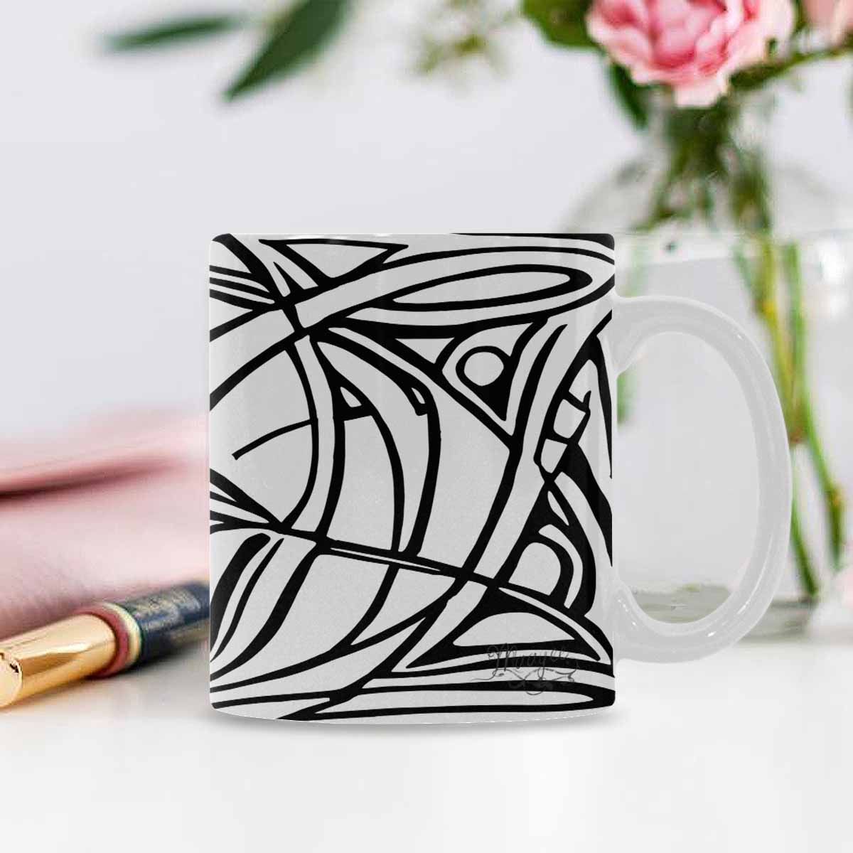 Quality Mug, coffee mug, tea cup, B & W Abstract, Set 1, design 49