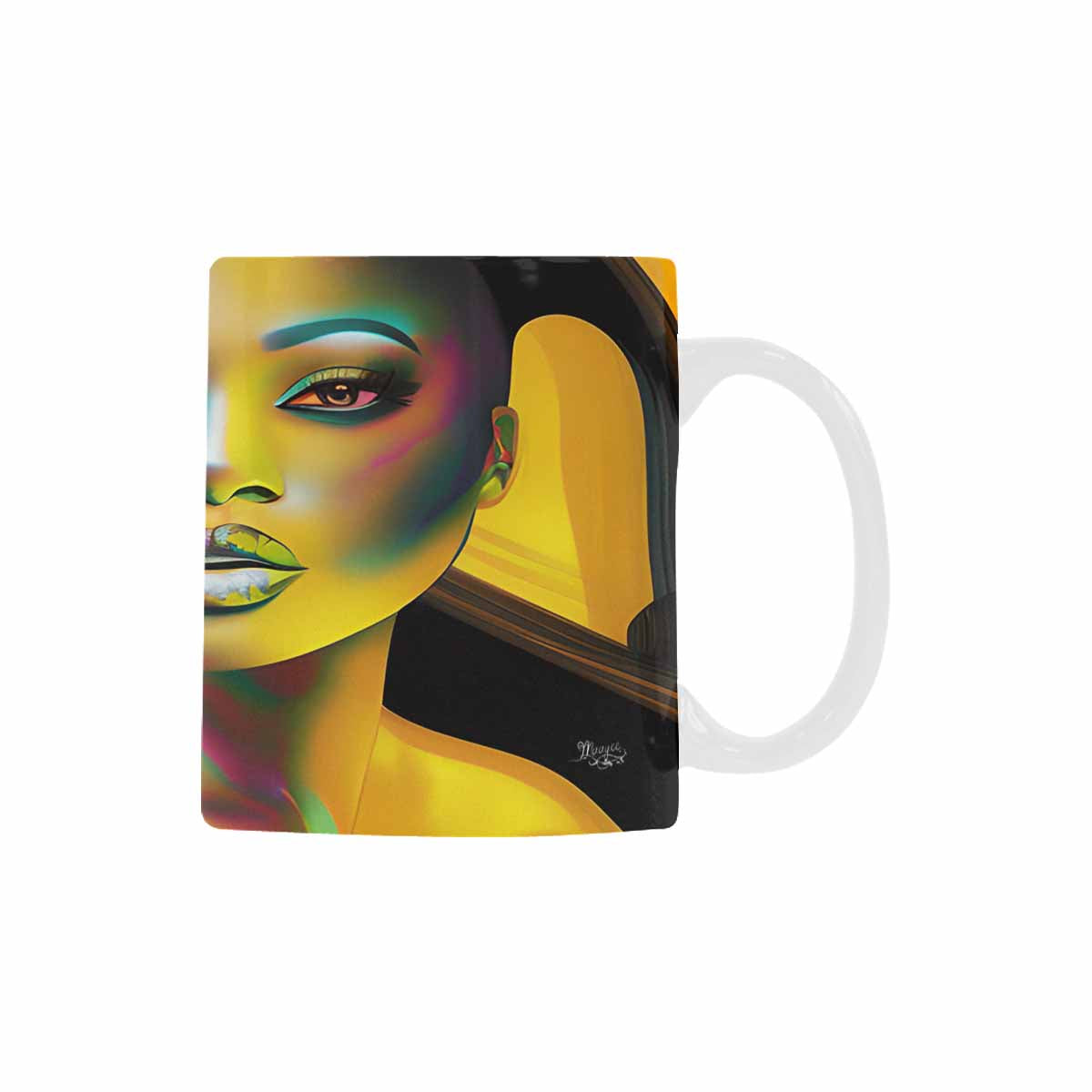 Quality Mug, coffee mug, tea cup, Black Faces, Set 1, design 42