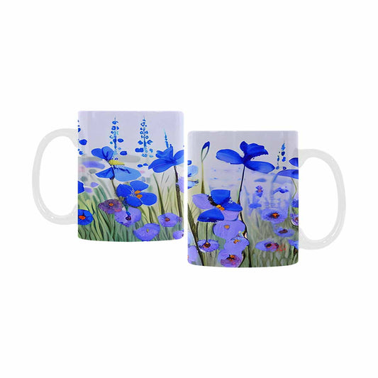 USA made Quality Mug, coffee mug, tea cup, Bright florals, Set 1, Design 97