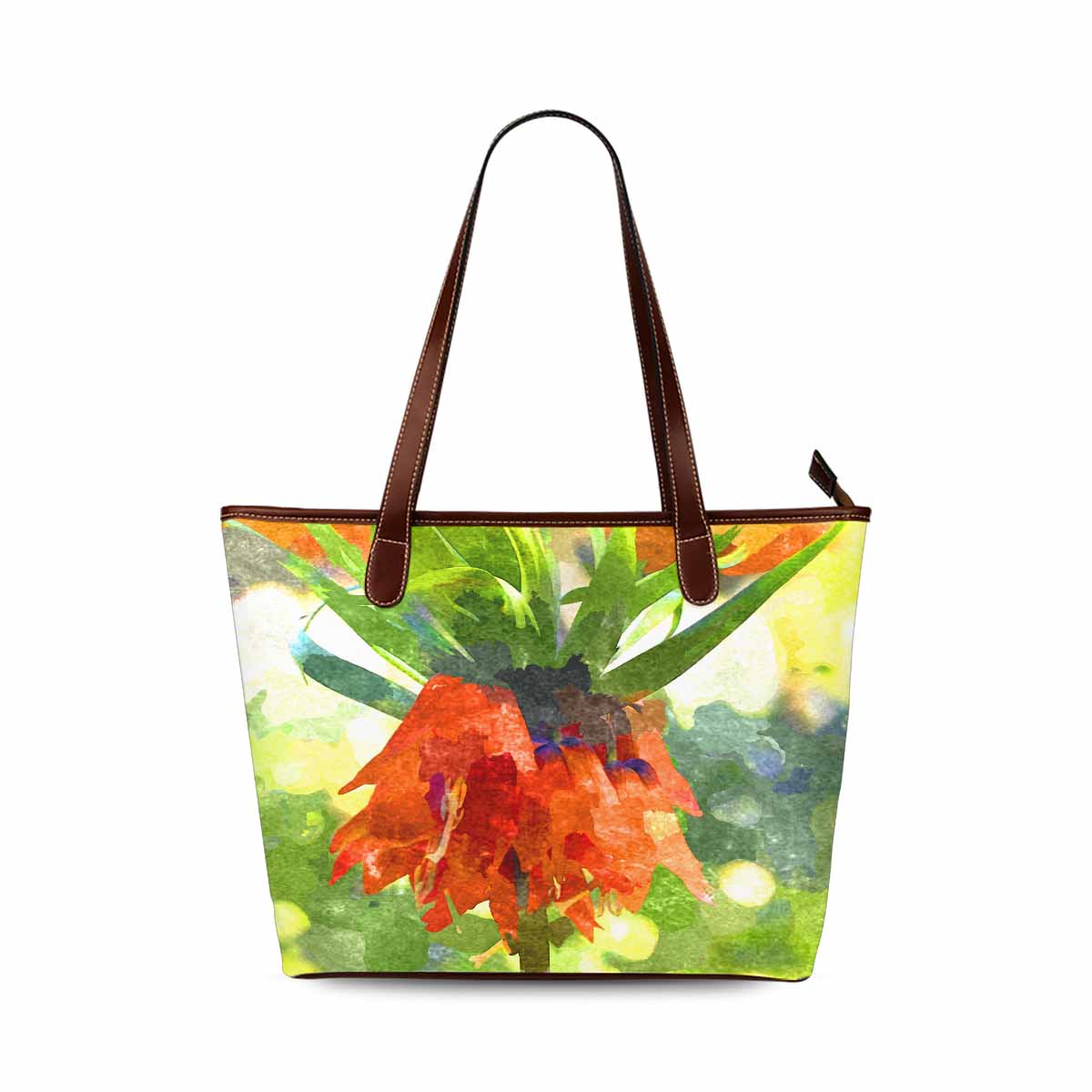 Classic Fabric handbag, watercolor floral, design 182